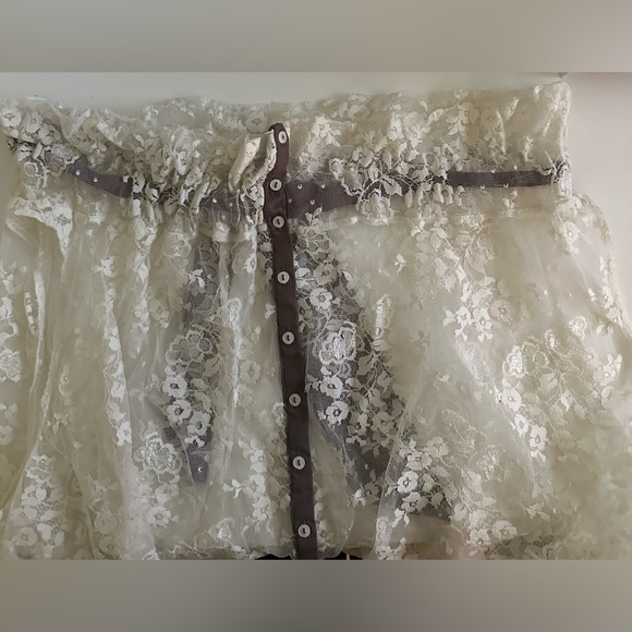 Free People Fly Away Lace Bow Top - Picture 12 of 13